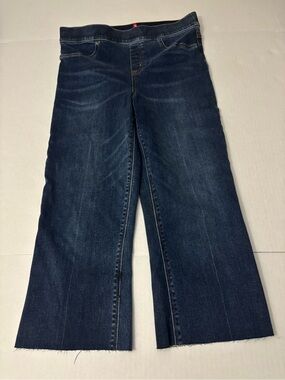 Spanx Cropped Flare Jeans Blue Style 20231R inseam 20.5”